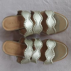 Jack Rogers Women's Sandals Logan Mid Heel Size 7.5 Like New